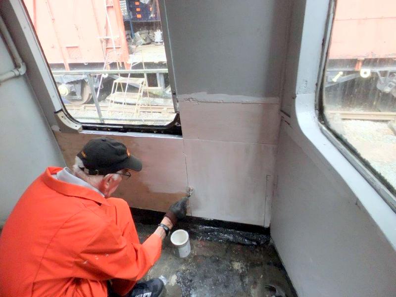 50454: Repairing the area behind the guard's seat