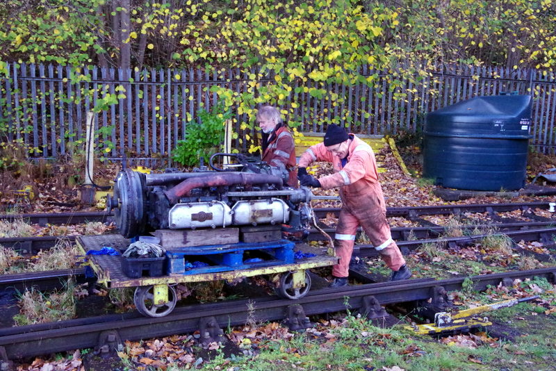 Class 109: Rebuilt no. 1 engine on trolley
