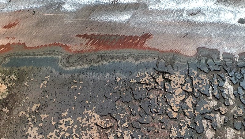 Class 109: A black layer on 50416's roof was resistant to gritblasting