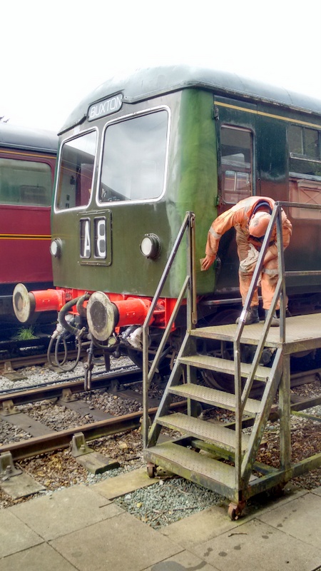 Class 105: Further repairs to the area of cab front that was damaged by tree sap