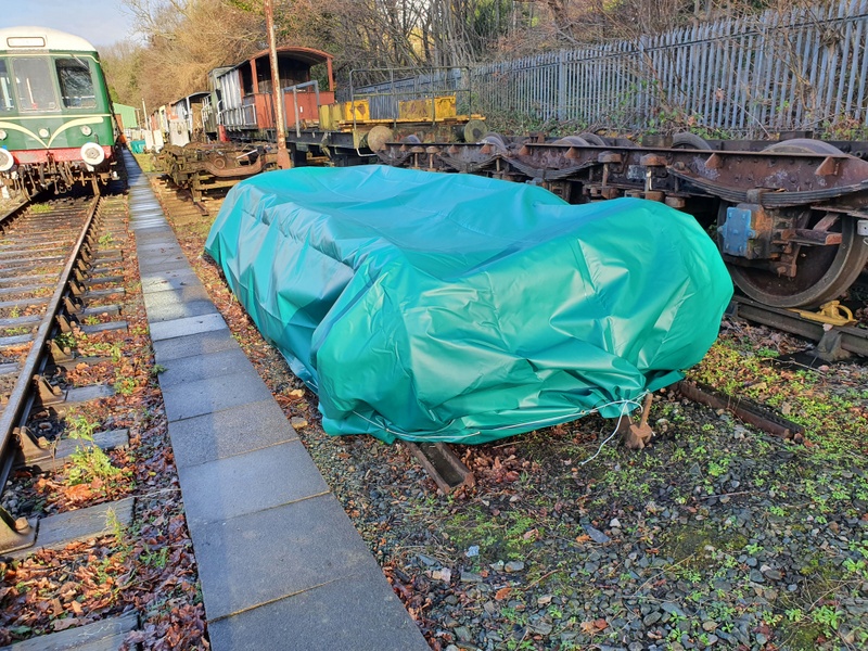 Spare wheelsets covered by a protective sheet