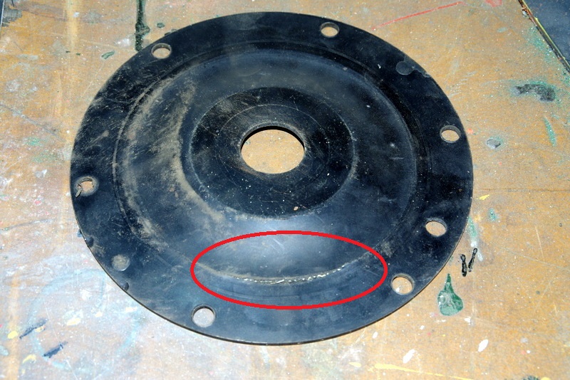 Class 109: Split in feed valve diaphragm