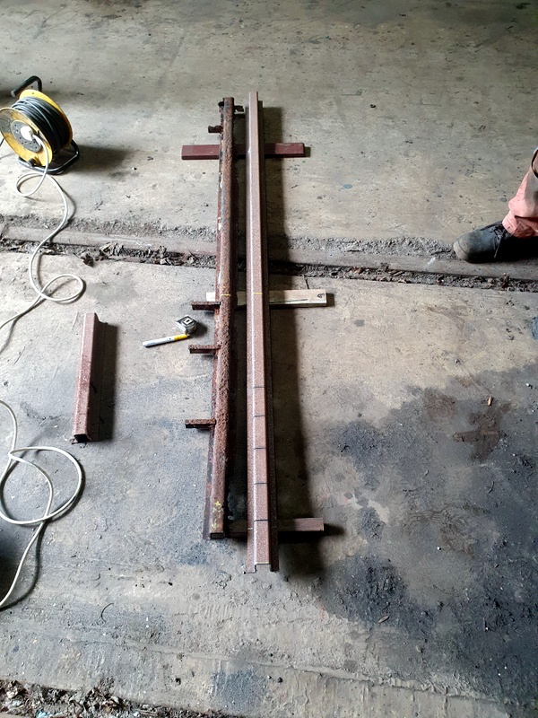 Class 127: Old and (in-progress) new door pillars
