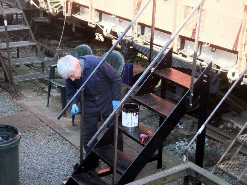 Applying the finishing touch to some new steps