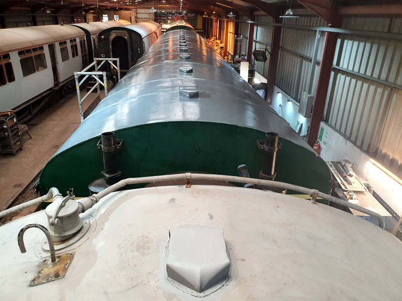 Class 109: The roof of 50416 following painting