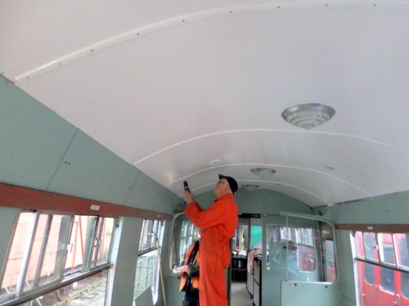 Class 105: Ceiling beads being fitted