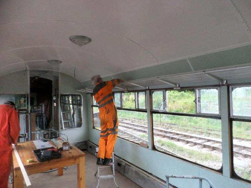 Class 100: Fitting luggage racks and constructing beading for the bottom of the wall panels