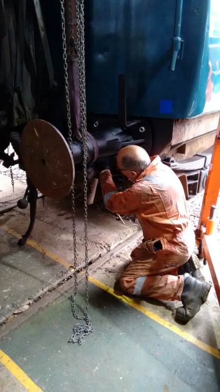 Class 104: 50528 having a replacement buffer fitted