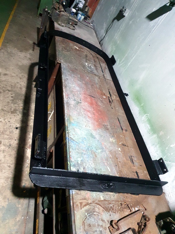 Class 105: Gangway faceplate after painting