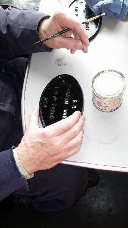 Class 109: Painting the letters on reproduction works plates