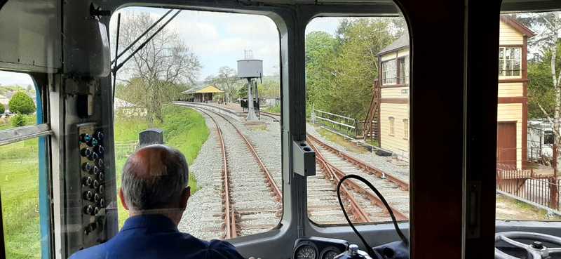 The approach to Corwen Central Station viewed from 50454