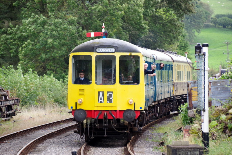 Class 104 + observation coach approaching Glyndyfrdwy on 07/10/23