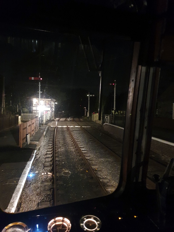Driver's eye view from the front of the class 108 preparing to leave Glyndyfrdwy for Llangollen on 07/10/23