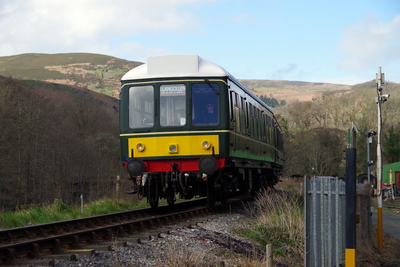 Class 108: Passing Pentrefelin with a Berwyn Shuttle service on 24/03/24