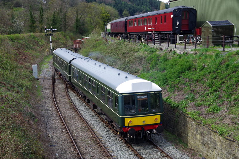 Class 108: Returning to Pentrefelin Depot between the daytime and evening services on 12/04/24