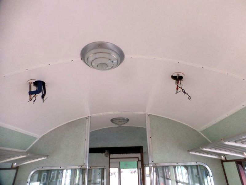 Class 100: Holes and wiring for the P.A. speakers