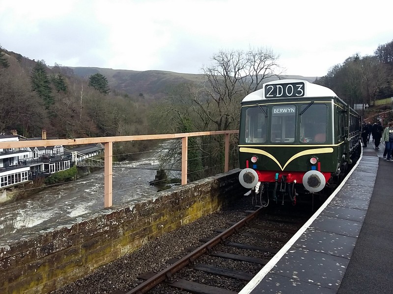 Hybrid class 127/108: At Berwyn Station with a Berwyn Shuttle service on 14/02/24
