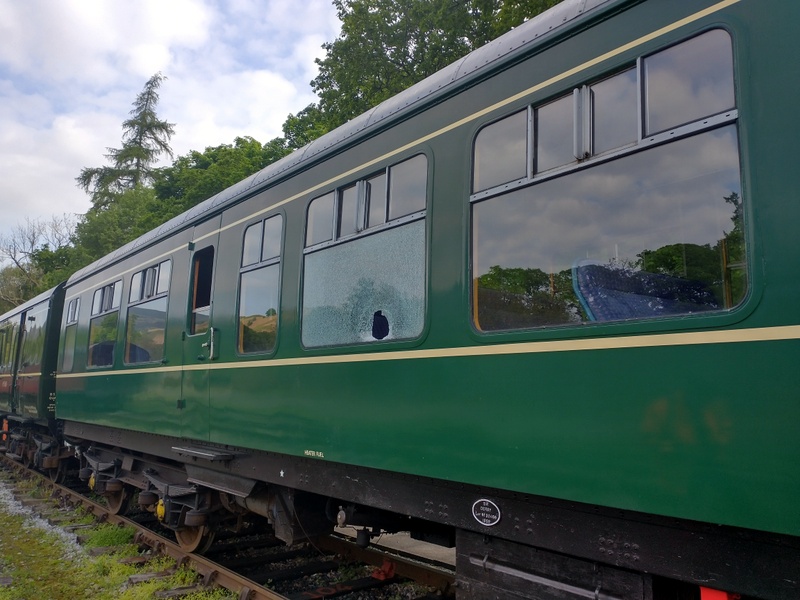 Class 127/108: Broken window on 56223