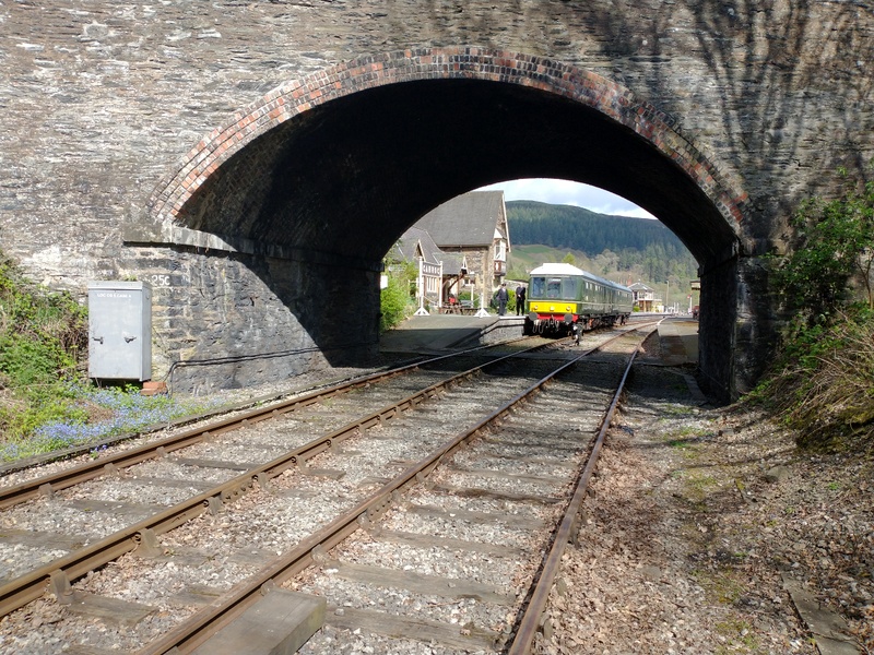 Class 108: At Carrog Station with a westbound train on 19/04/24