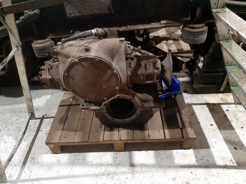 Class 104: Final drive removed from a spare bogie