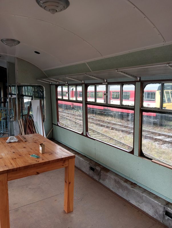 Class 100: Two window frames fitted and some beading in place