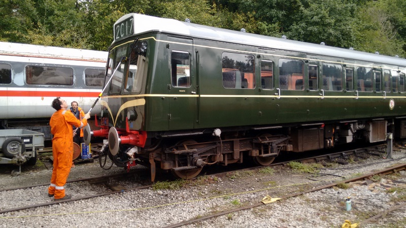 Hybrid class 127/108: At the Pentrefelin washing plant on 28/09/24