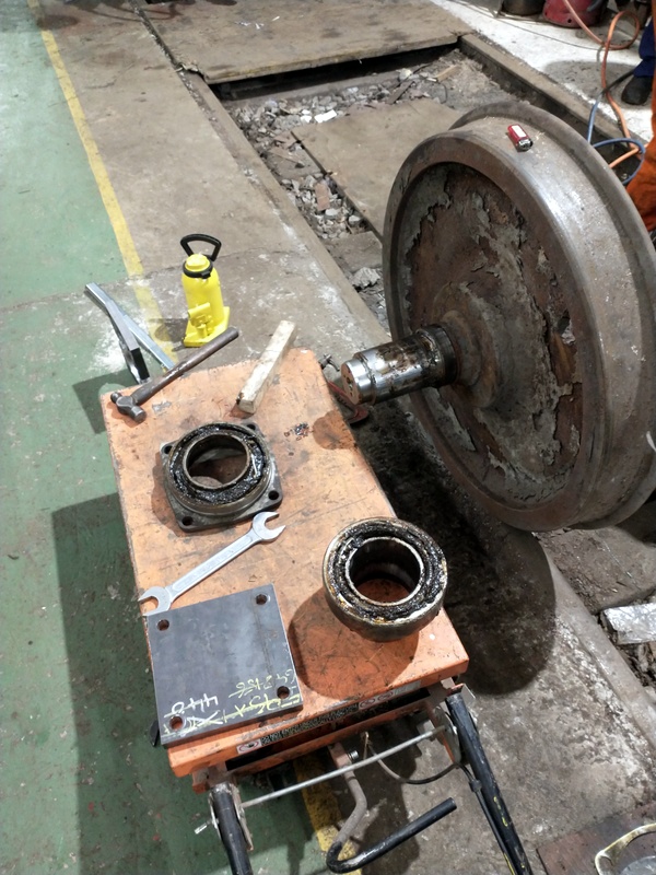 Class 104: Inner roller bearing removed from a donor axle