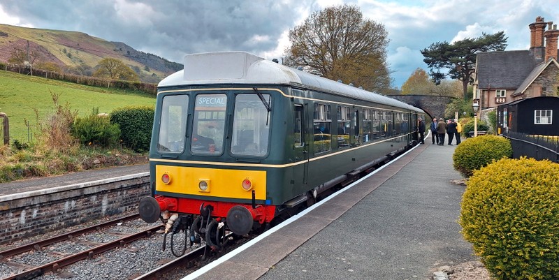 Class 108: At Carrog after working a charter service from Llangollen on 14/04/25