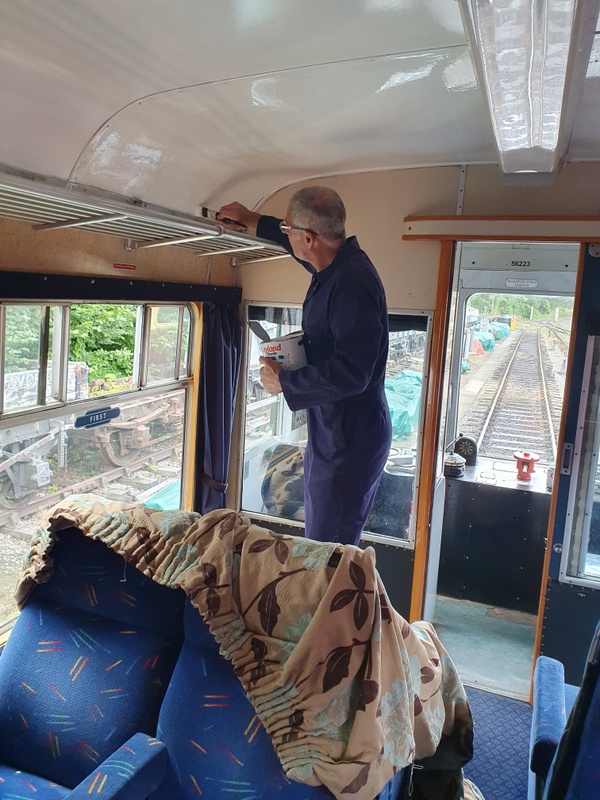 Class 108 56223: Tidying the ceiling in the front section