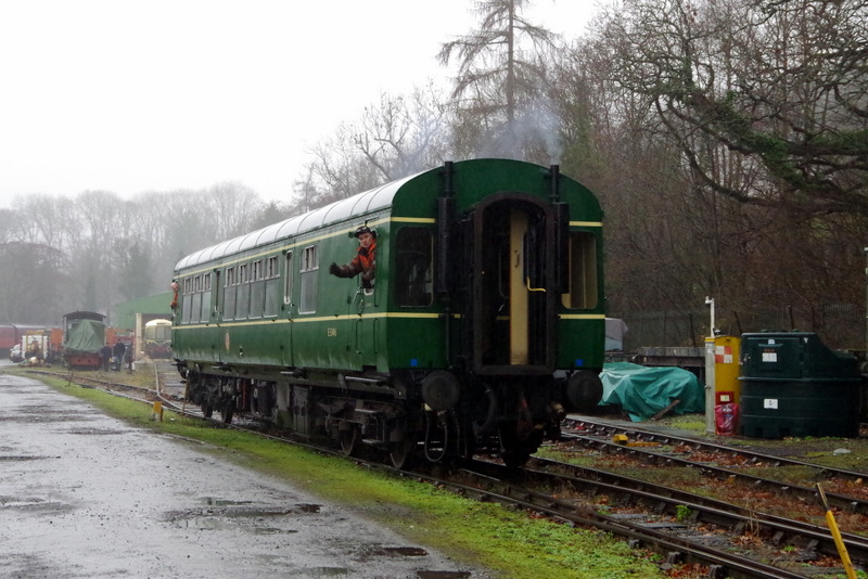 Class 109 power car 50416 running solo at Pentrefelin on 21/12/25