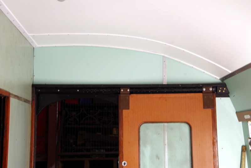 Class 105: Beading recently installed on the ceiling and back wall