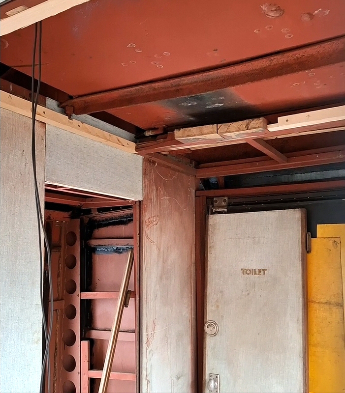 Class 100: Timber framework for the ceiling under the water tank