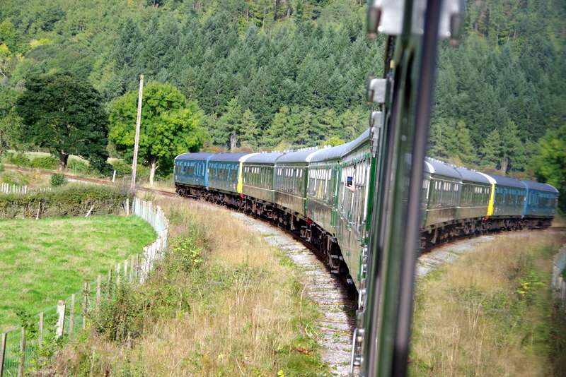 View from the 8-car DMU at Garthydwr on 05/10/25
