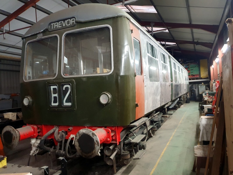 Class 105 no. 56456 in the shed at Pentrefelin Class 105 no. 56456 in the shed at Pentrefelin