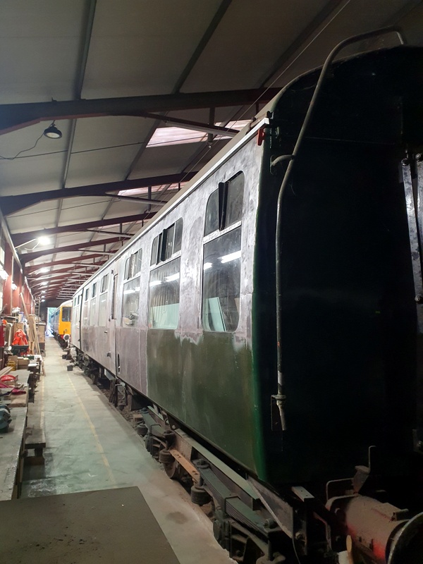 Class 105 no. 56456 in the shed at Pentrefelin Class 105 no. 56456 in the shed at Pentrefelins 109