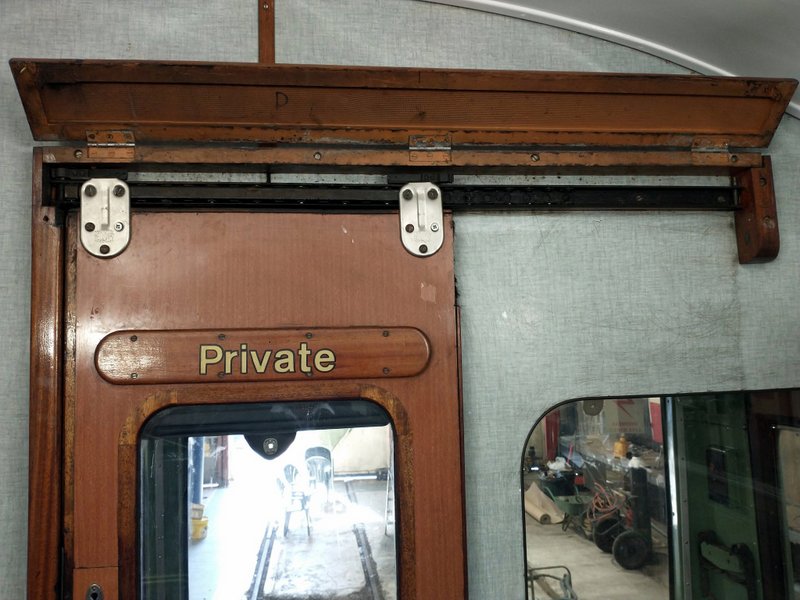 Class 110: Sliding door refitted following lino installation