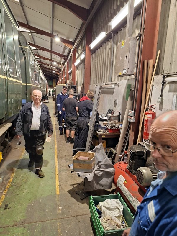 Busy shed scene at Pentrefelin