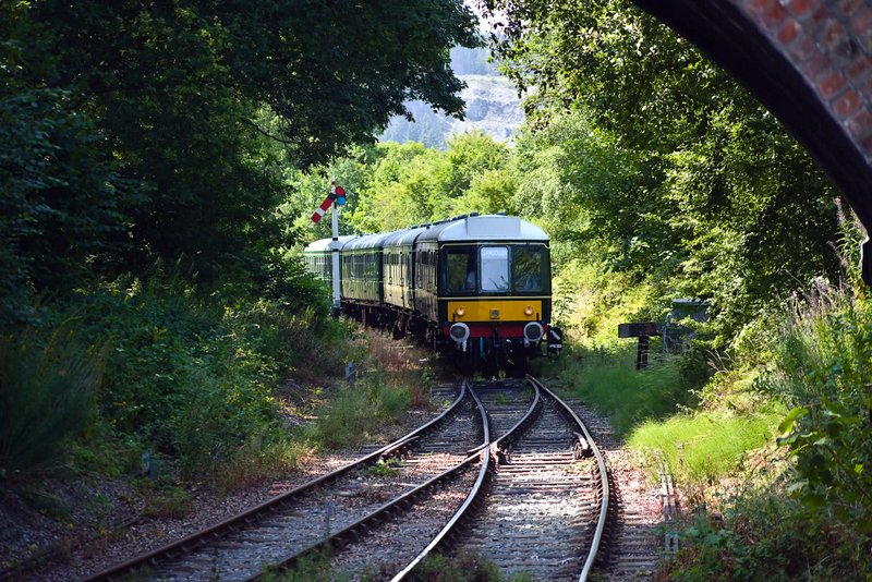4-car 108+109 arriving at Carrog on 22/07/26