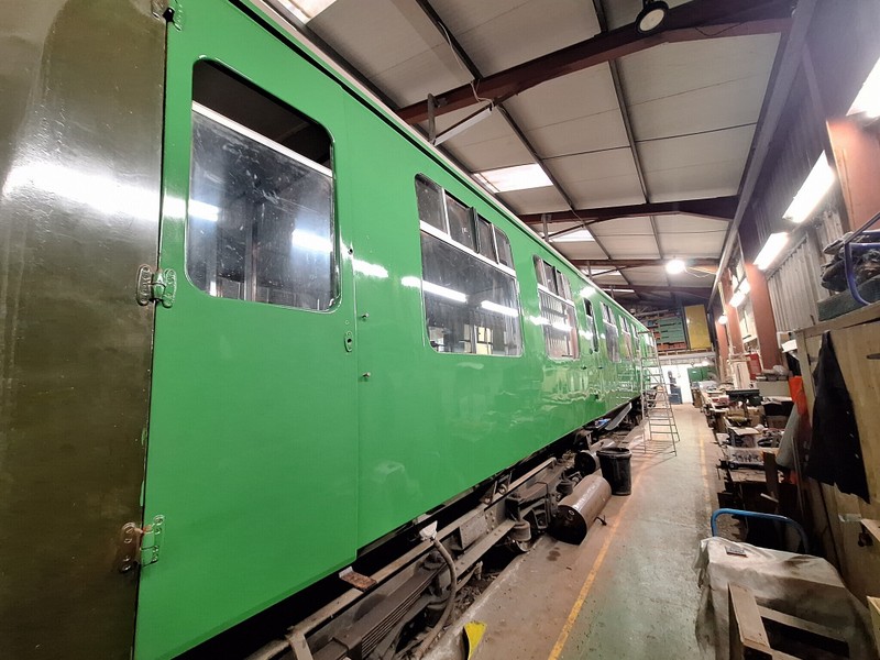Class 105: Painted with green undercoat on the driver's side